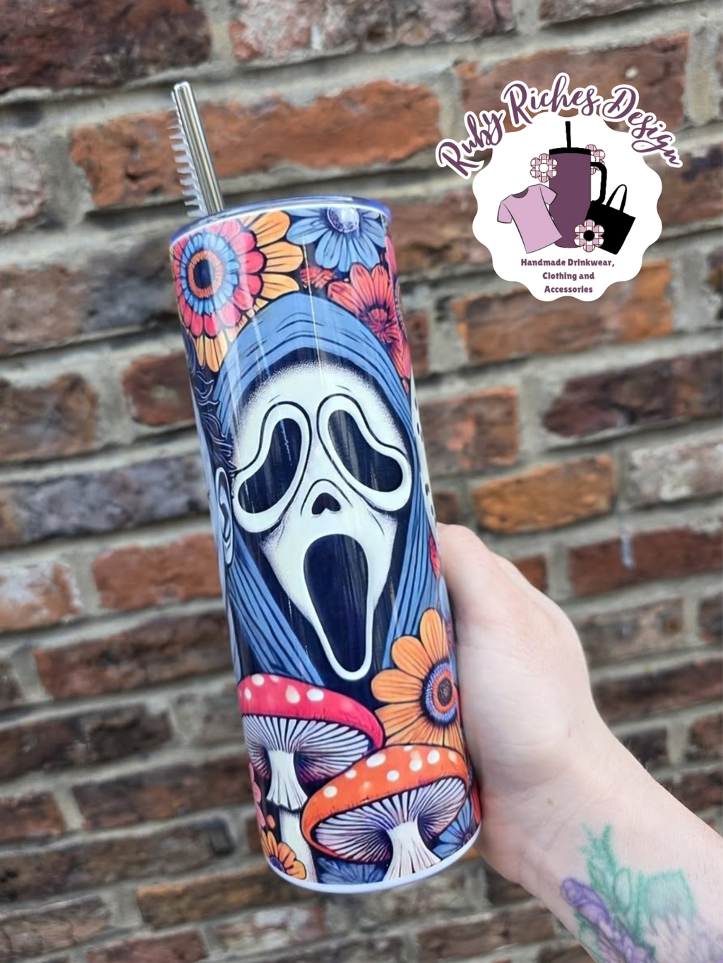 Horror Characters 20oz Double Wall Insulated Metal Tumbler
