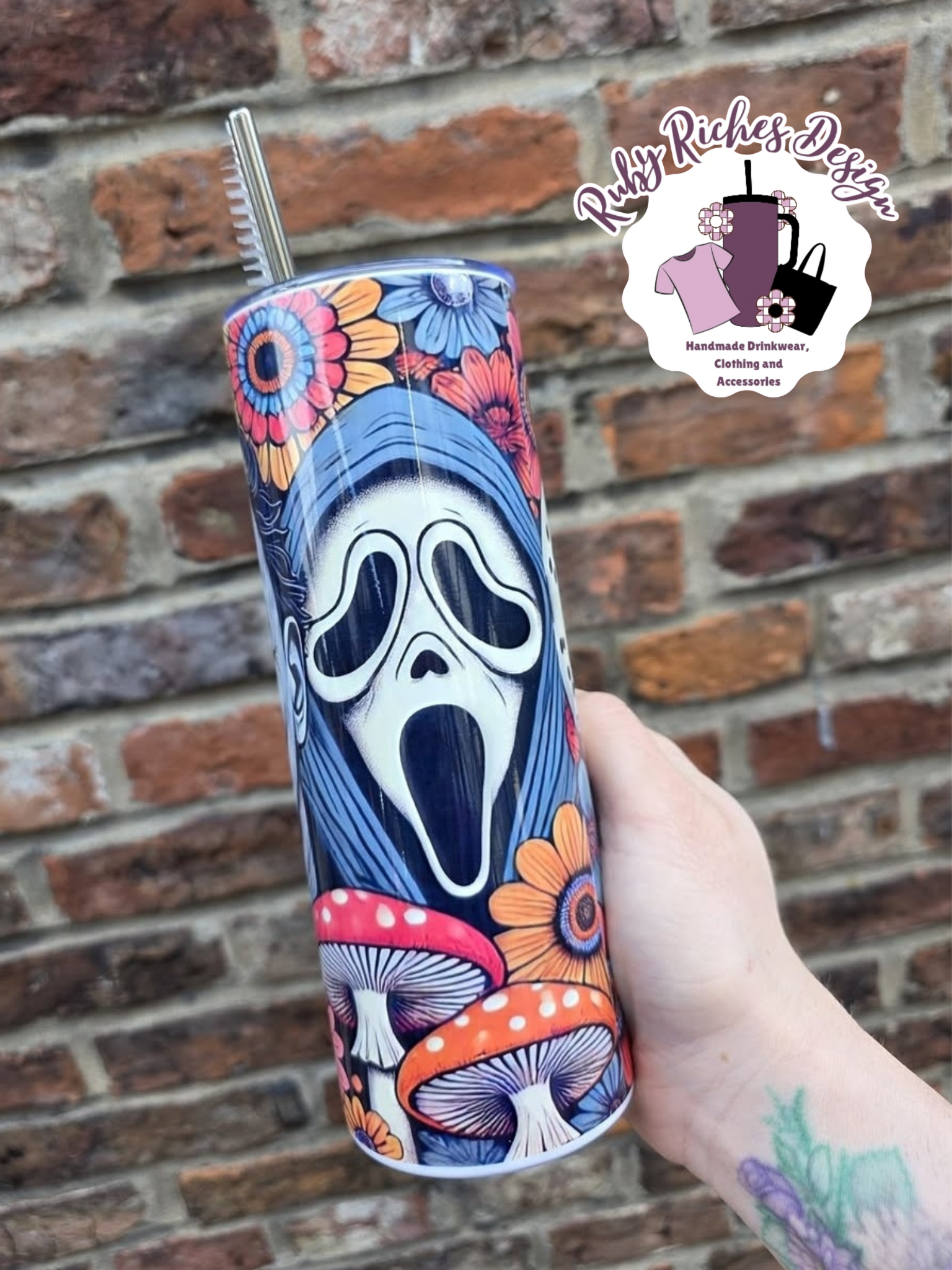 Horror Characters 20oz Double Wall Insulated Metal Tumbler