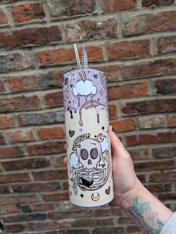 Over Thinker 20oz Double wall insulated metal tumbler