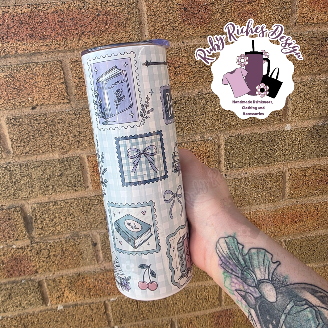 Cottagecore style book Theme 20oz Double Wall Insulated Metal Tumbler
