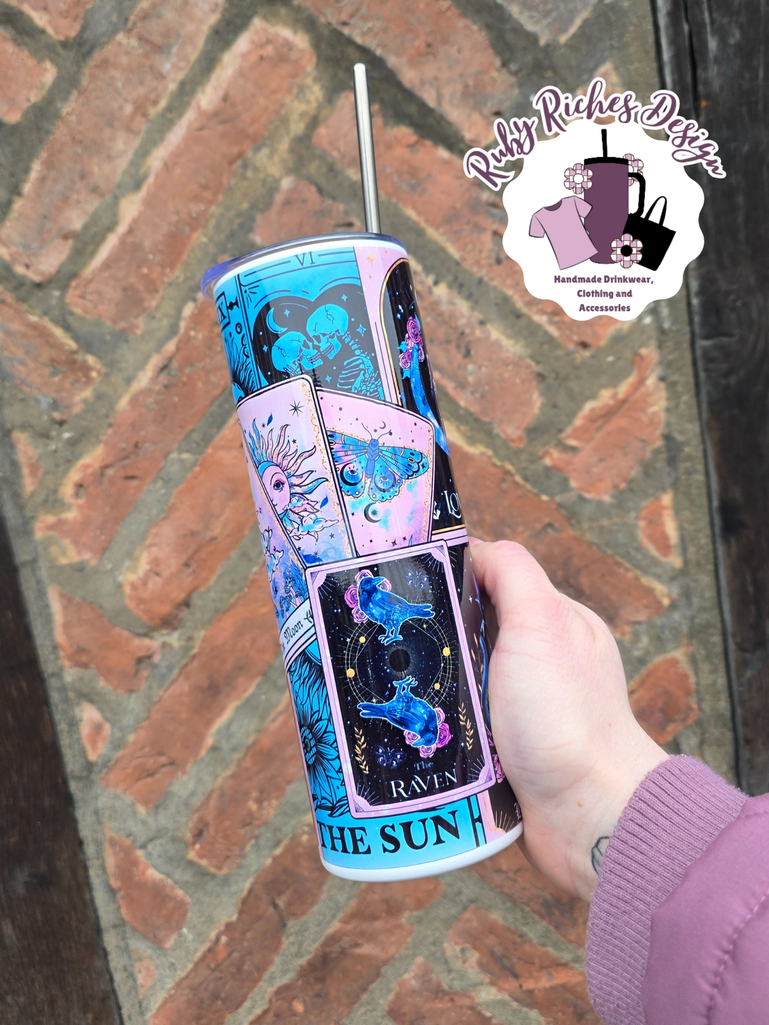 Tarot Card Design 20oz Double Wall Insulated Metal Tumbler