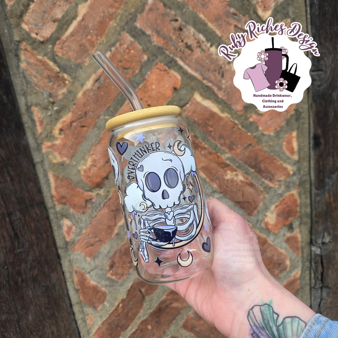 Overthinker 16oz Glass Tumbler