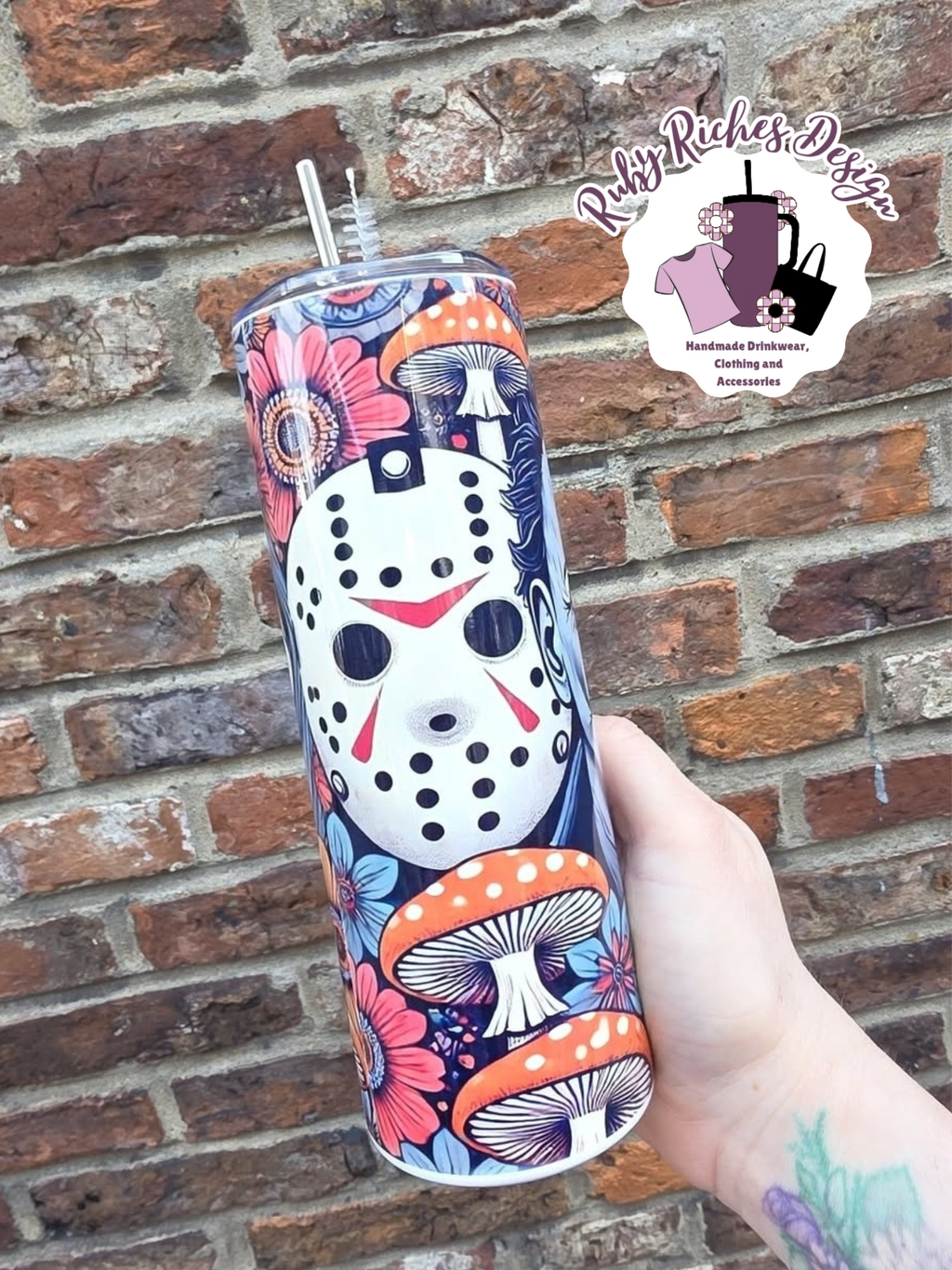Horror Characters 20oz Double Wall Insulated Metal Tumbler
