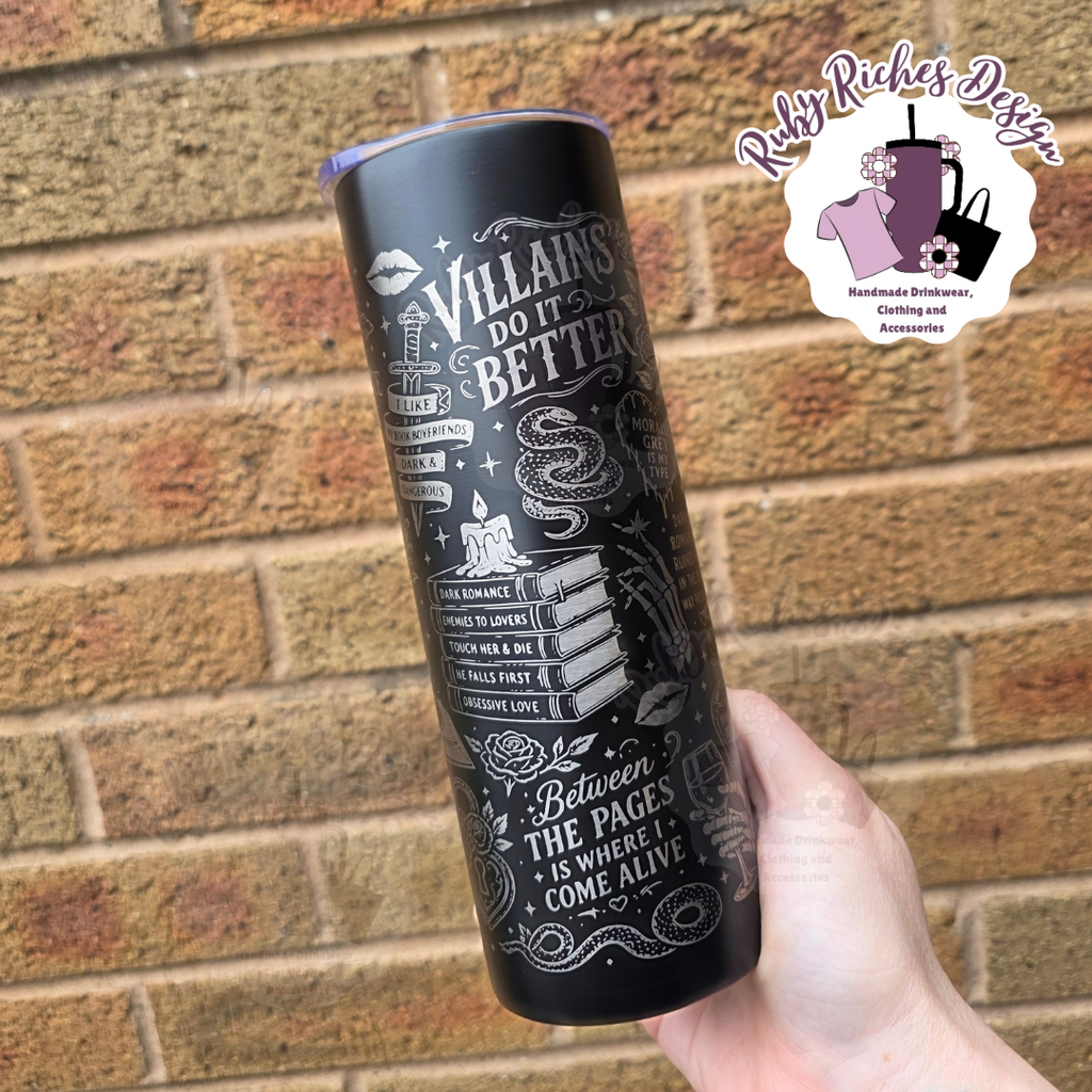 Smutty Book Club Engraved 20oz Double Wall Insulated Metal Tumbler