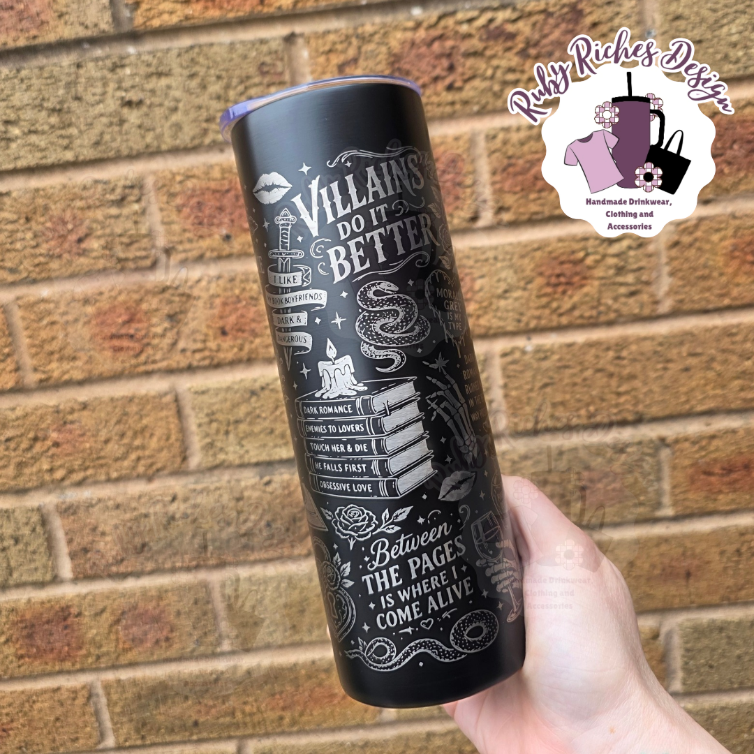 Smutty Book Club Engraved 20oz Double Wall Insulated Metal Tumbler