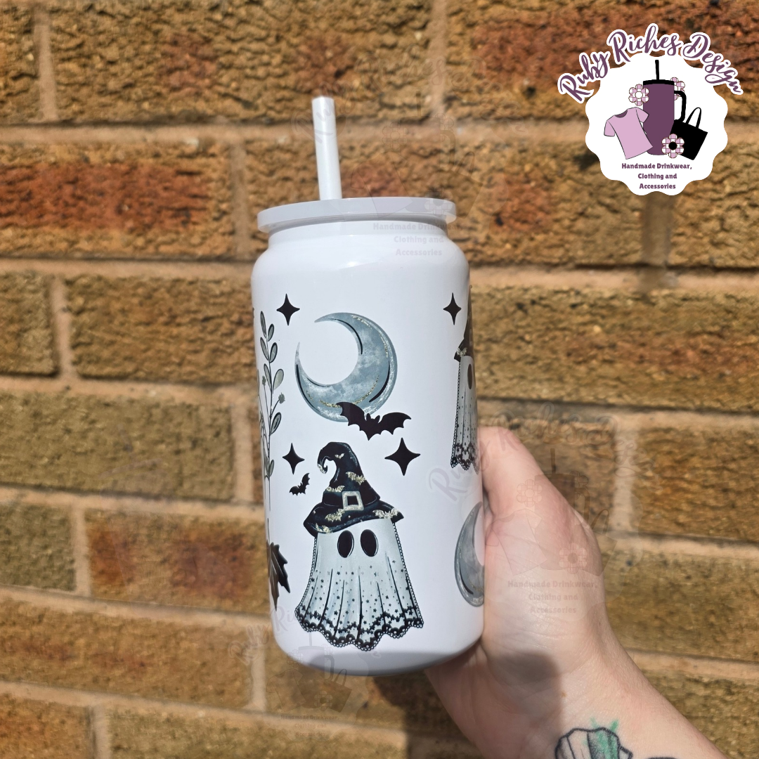 Ghostie Witch 16oz Double Wall Insulated Metal Tumbler