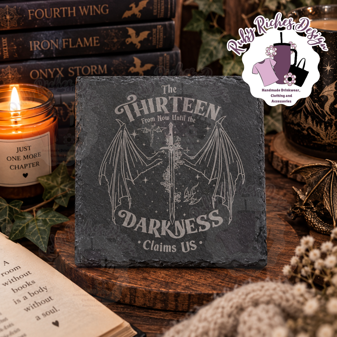 The Thirteen Trone of glass theme slate coaster
