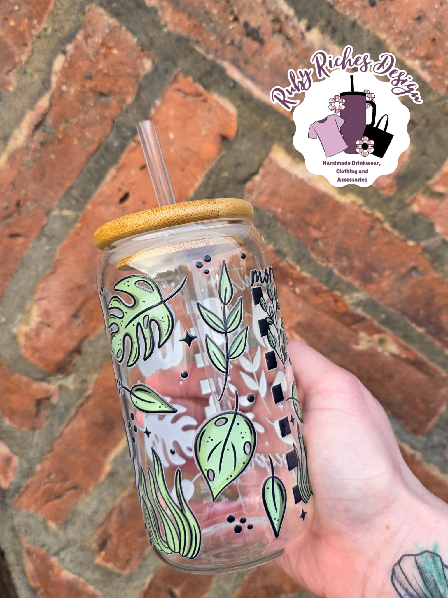 More Plants Less People Glass Tumbler