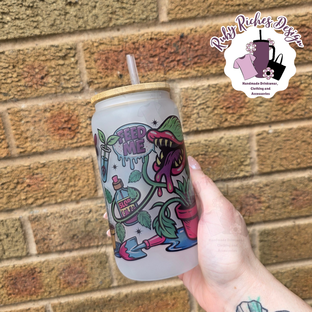 Florist Little shop Theme 16oz Frosted Glass Tumbler