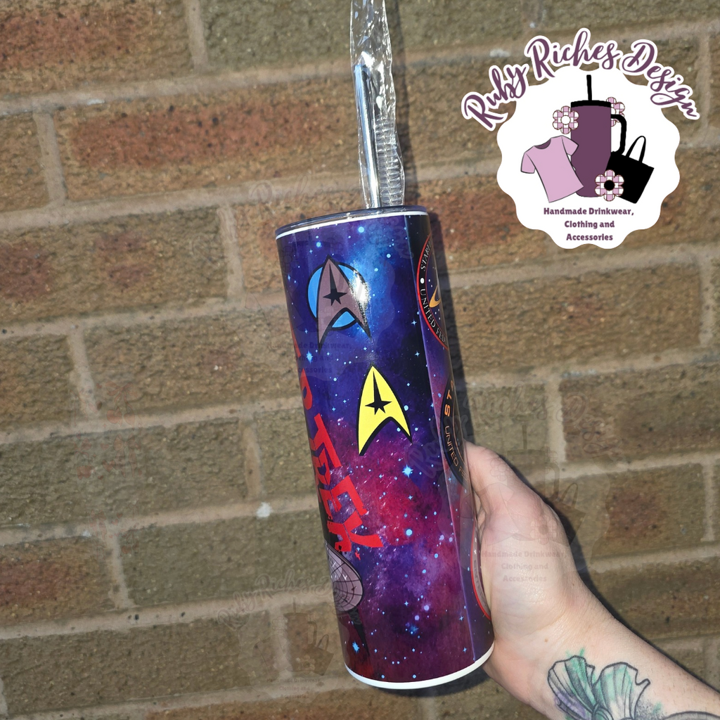 Retro Star Trek 20oz Double Wall Insulated Metal Tumbler