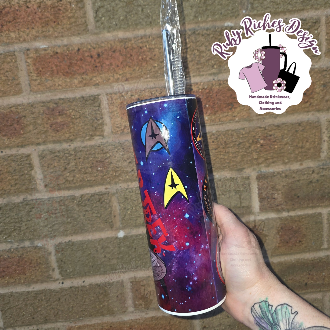 Retro Star Trek 20oz Double Wall Insulated Metal Tumbler