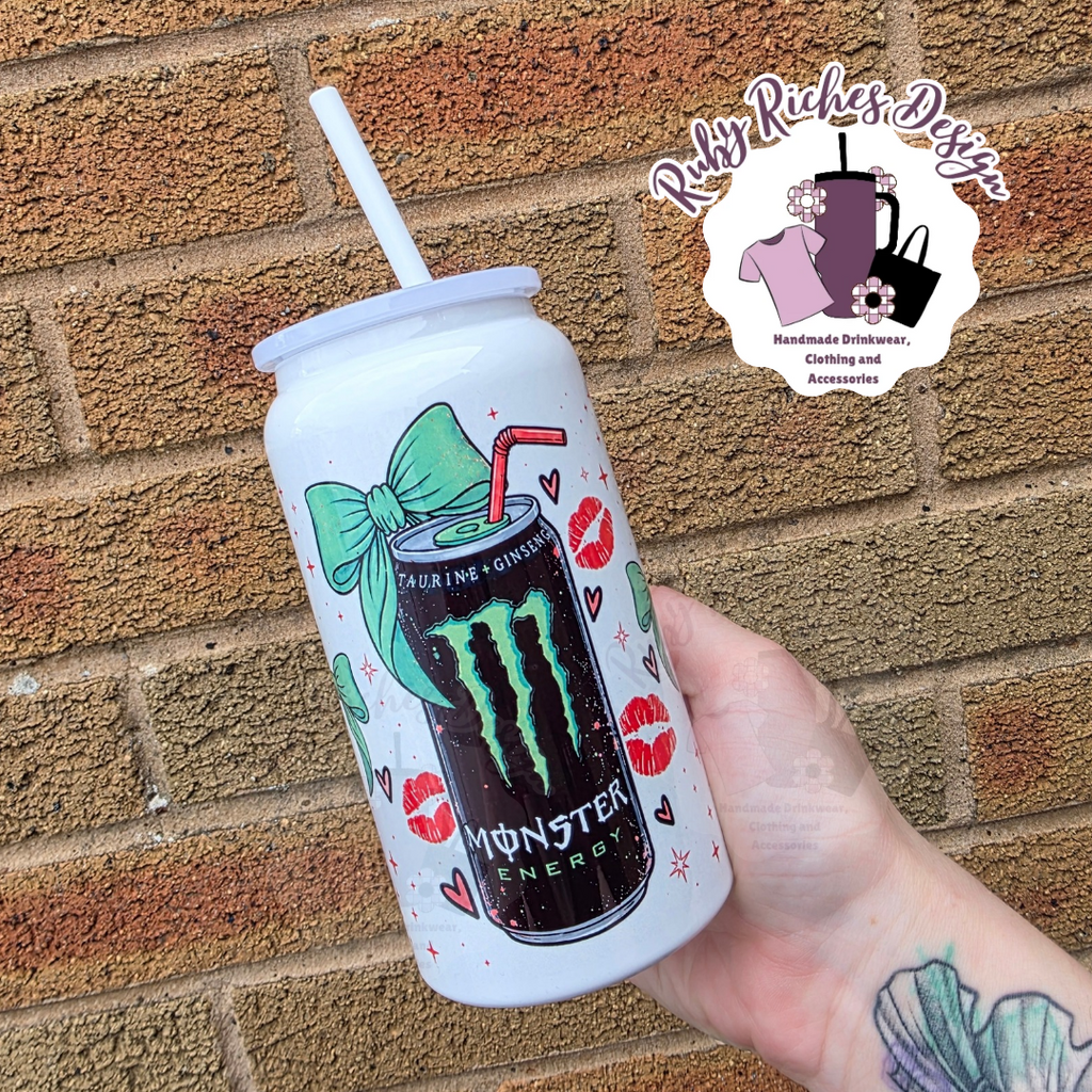 Monster Bows Theme 16oz Double Wall Insulated 16oz metal tumbler