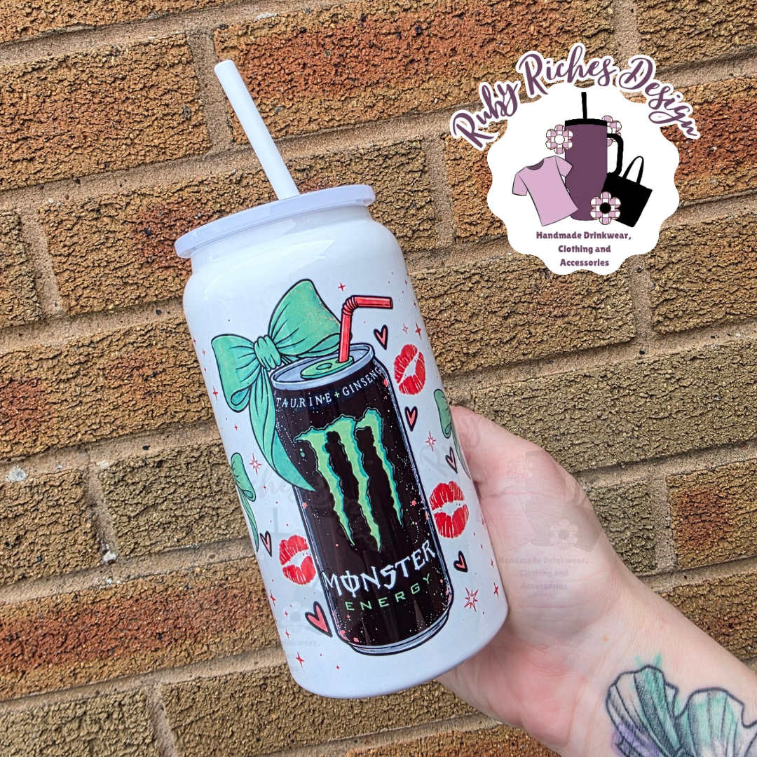 Monster Bows Theme 16oz Double Wall Insulated 16oz metal tumbler