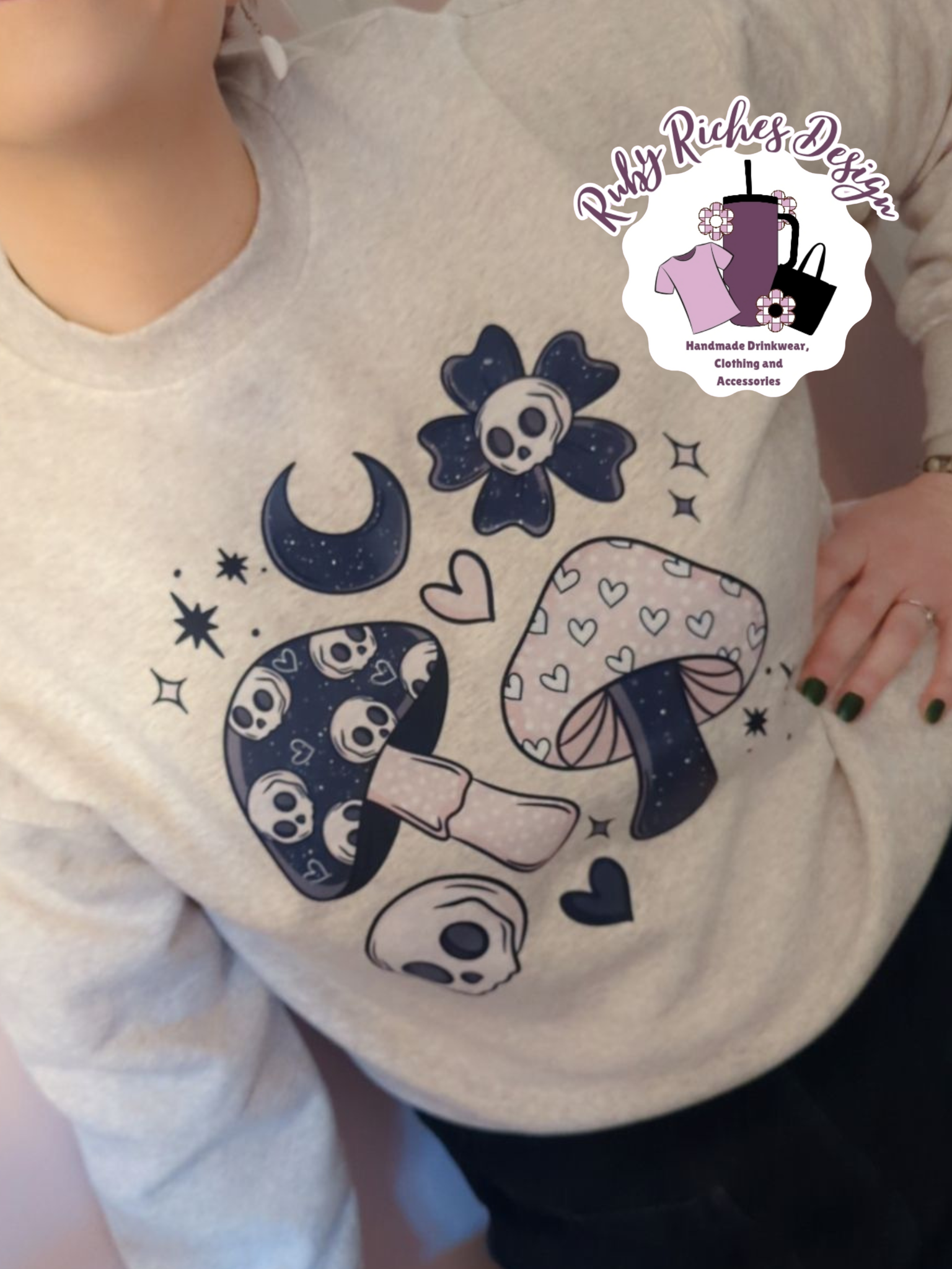 Spooky Shrooms Design Sweatshirt