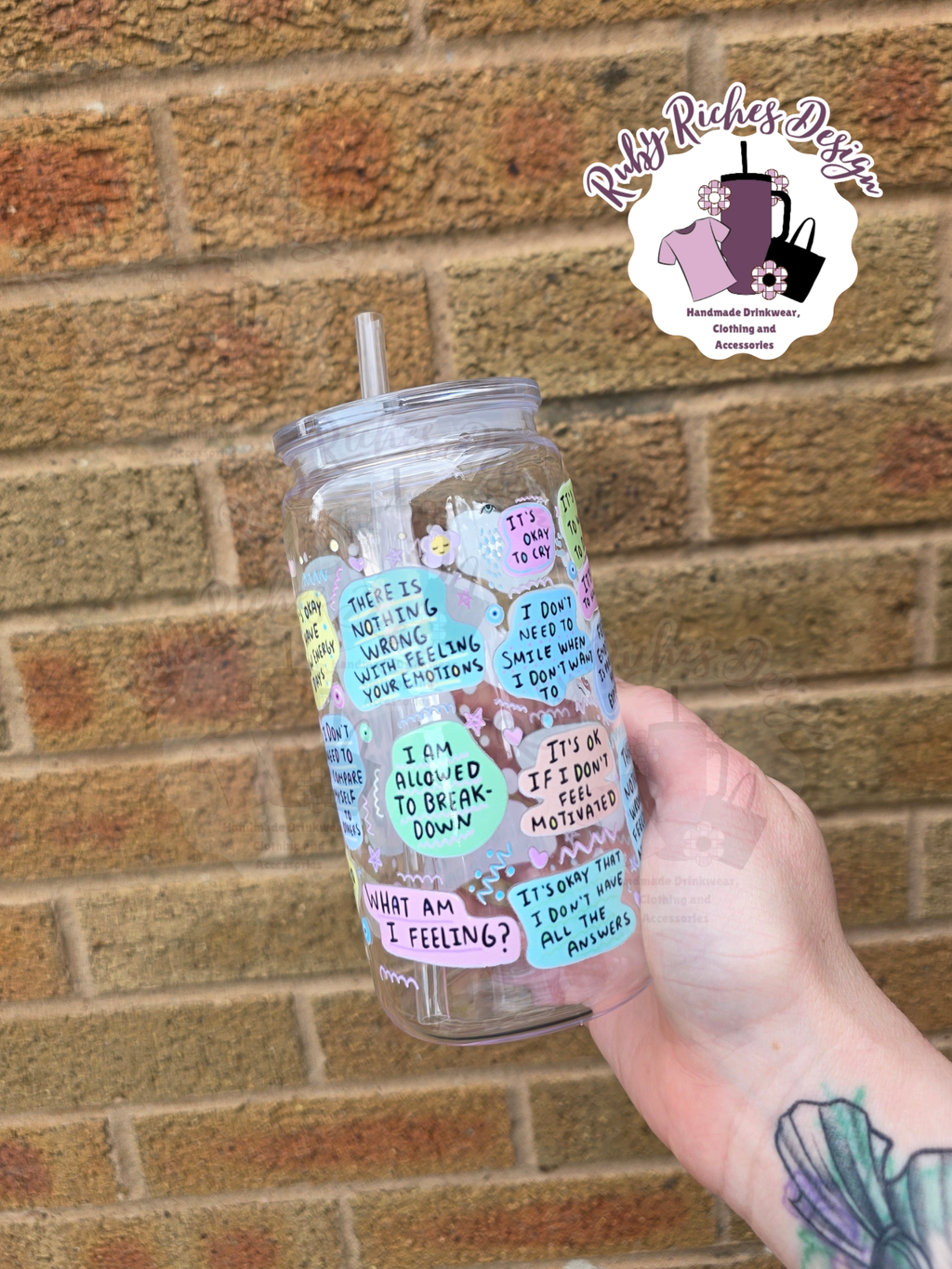 Mental Breakdown Plastic 16oz Vaccum Lid Tumbler