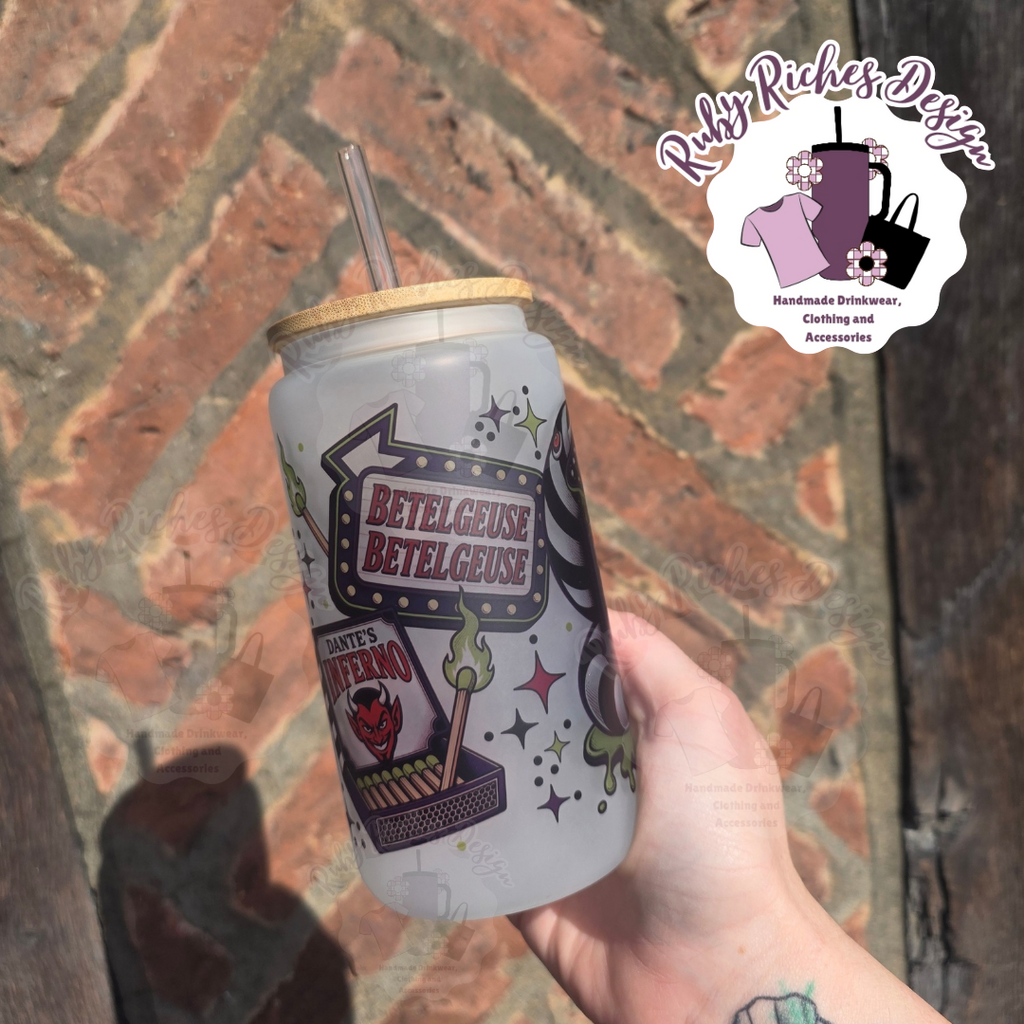 Beetle Horror 16oz Frosted Glass Tumbler