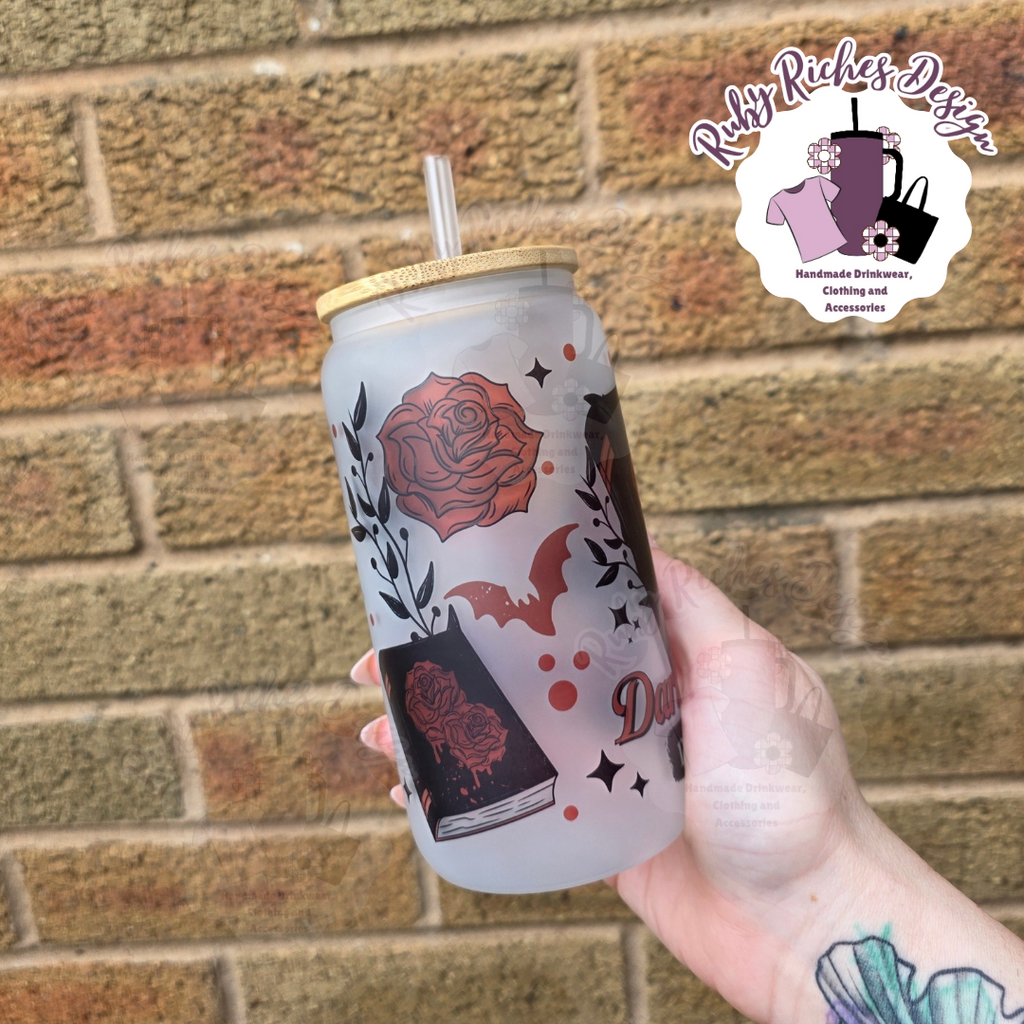 Dark Romance Readers Club 16oz Frosted Glass Tumbler