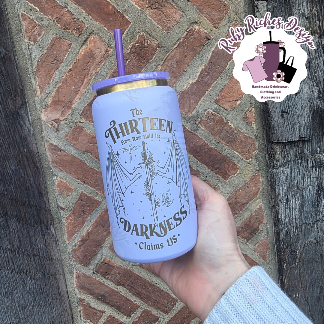 The Thirteen Throne Of Glass Theme Engraved Metal Tumbler Limited Edition