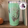 Highland Cow Green engraved 20oz Metal Tumbler