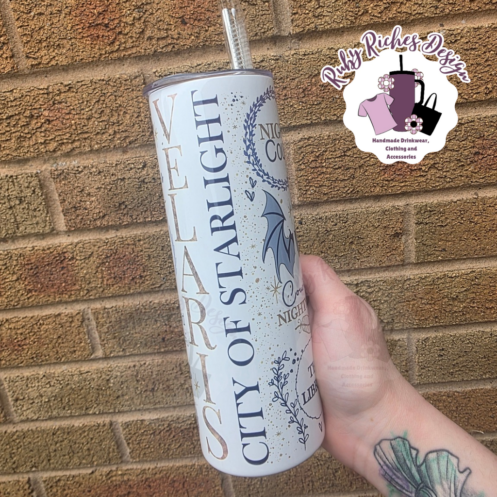 Velaris City Of Starlight 20oz Double Wall Insulated Metal Tumbler