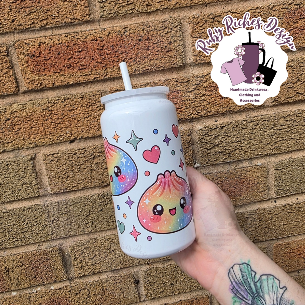 Glitter Dumplin 16oz double wall insulated Metal Tumbler