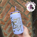 Jack And Sally Theme 16oz Engraved Double Wall Insulated Metal Tumbler