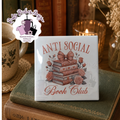 White Ceramic Antisocial Book Club Coater