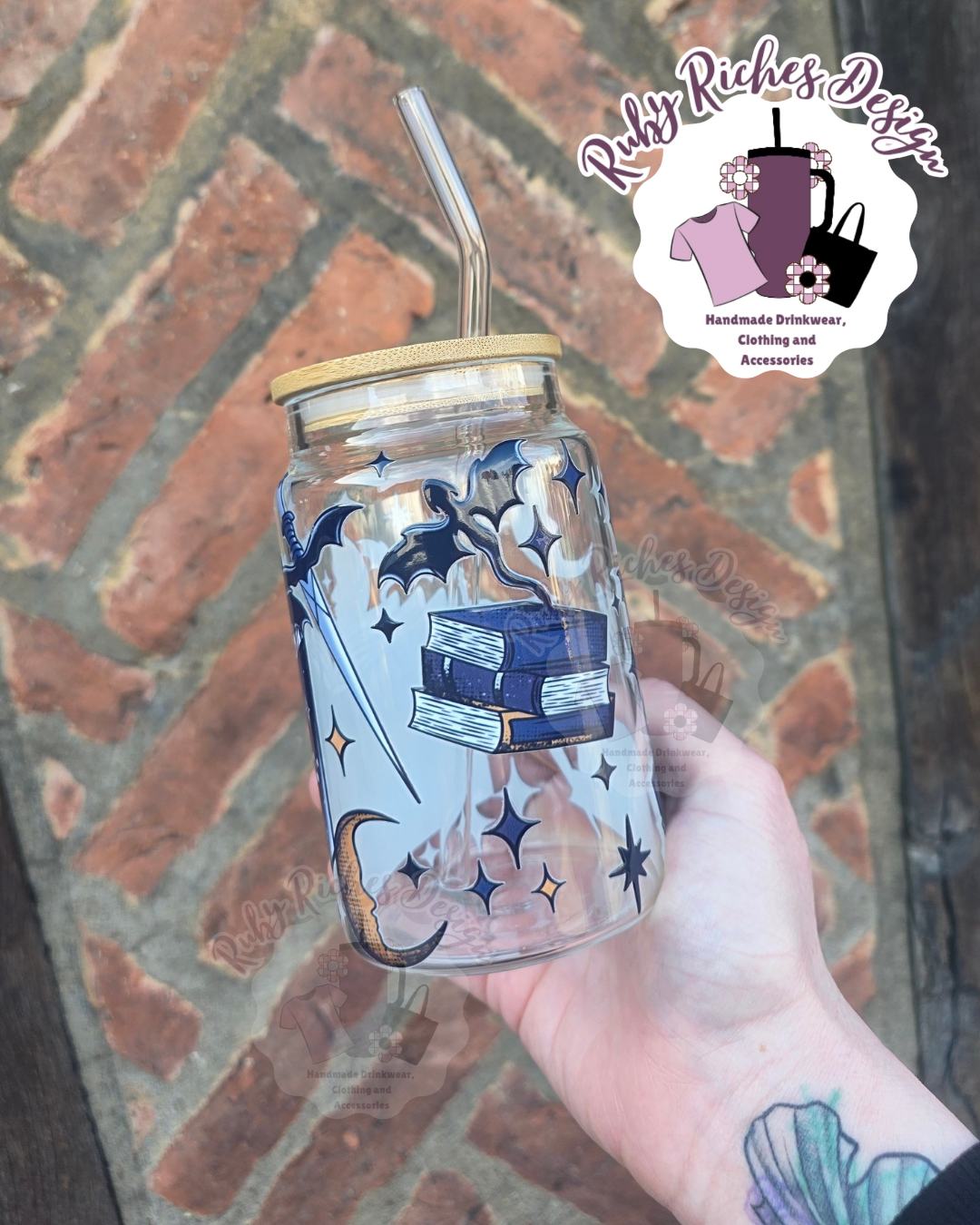 Fantasy Book Club Glass Tumbler