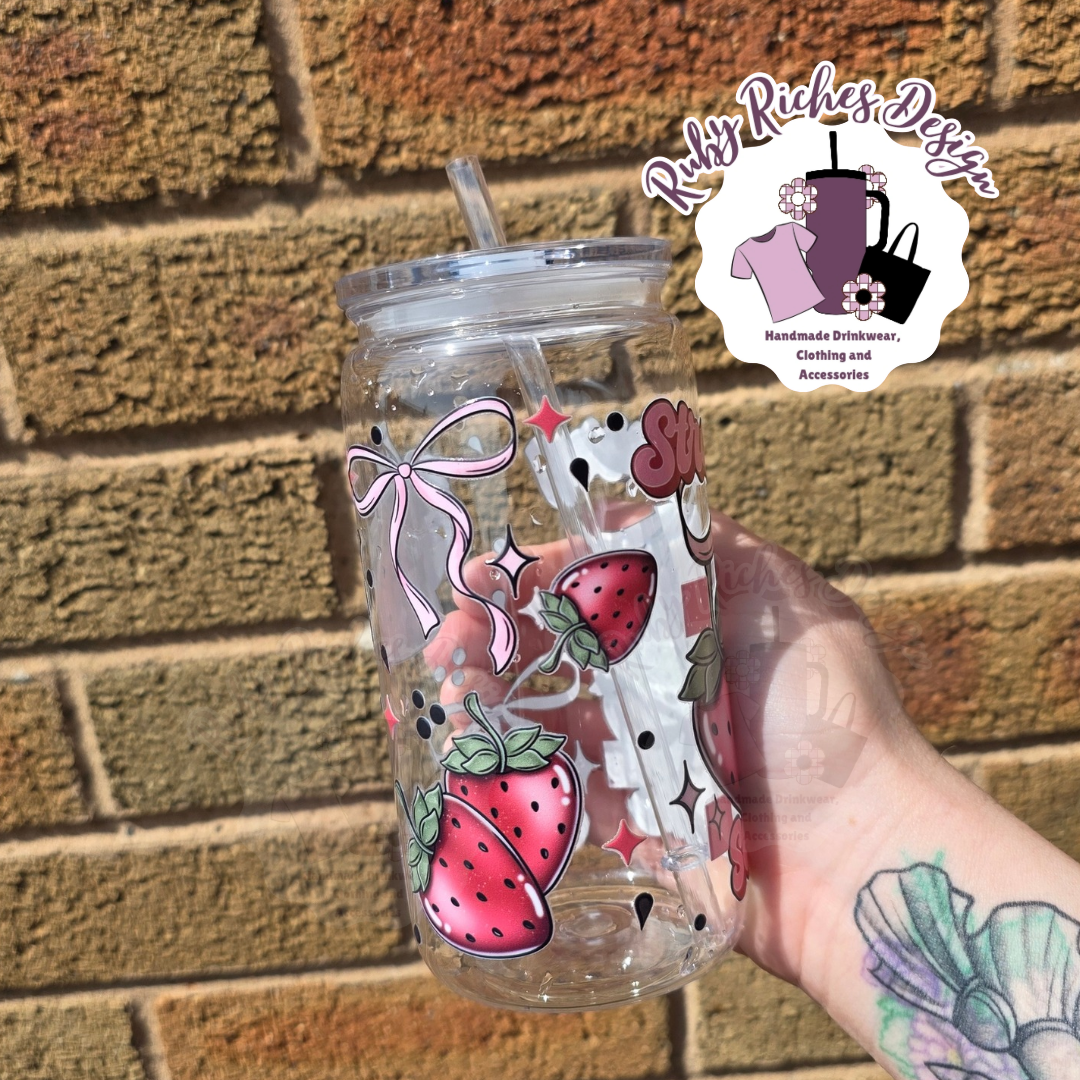 Strawberry Season Plastic Tumbler 16oz
