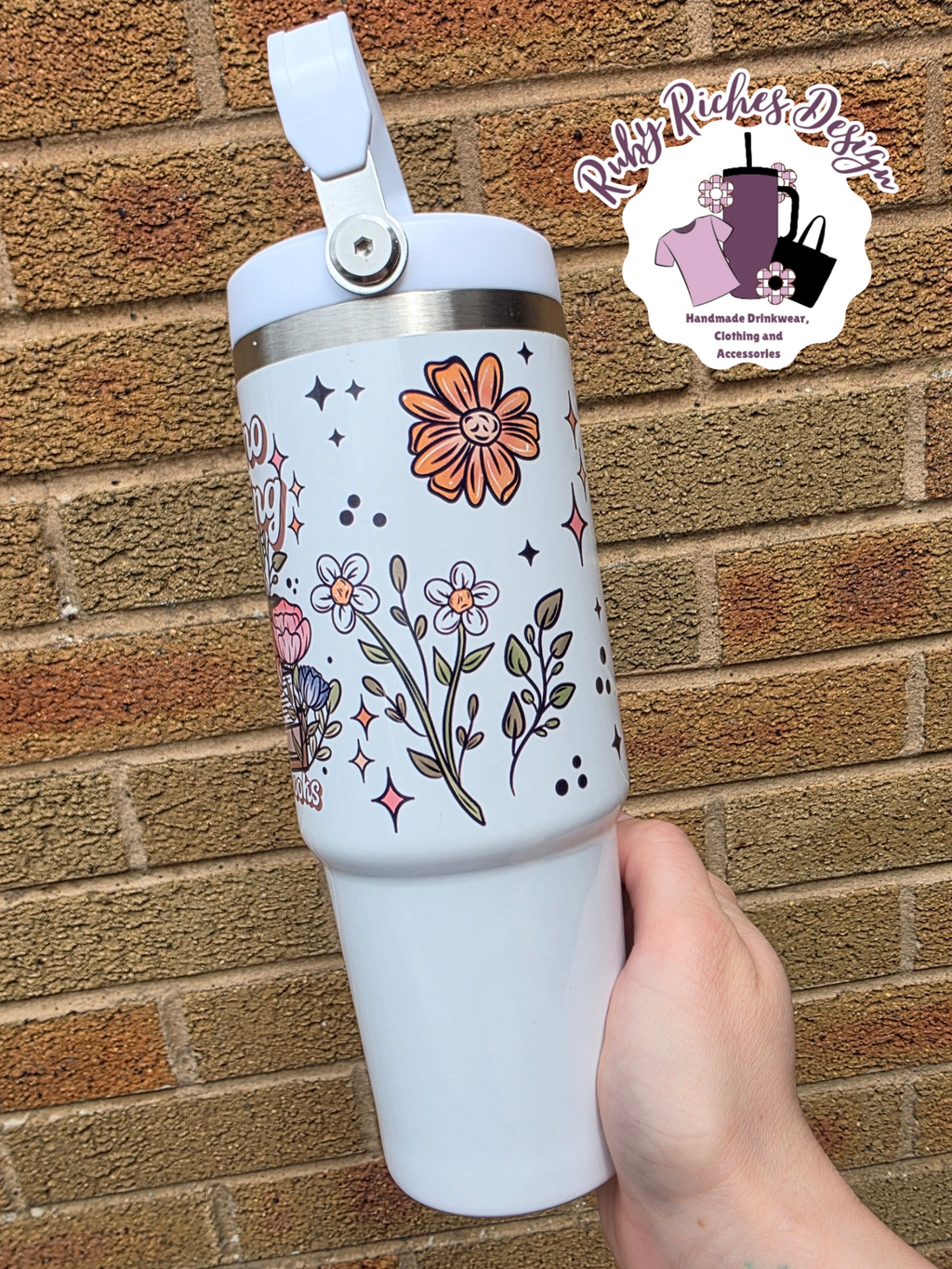 There's No Such Thing As Too Many Books 30oz Leakproof Flip Lid Metal Tumbler