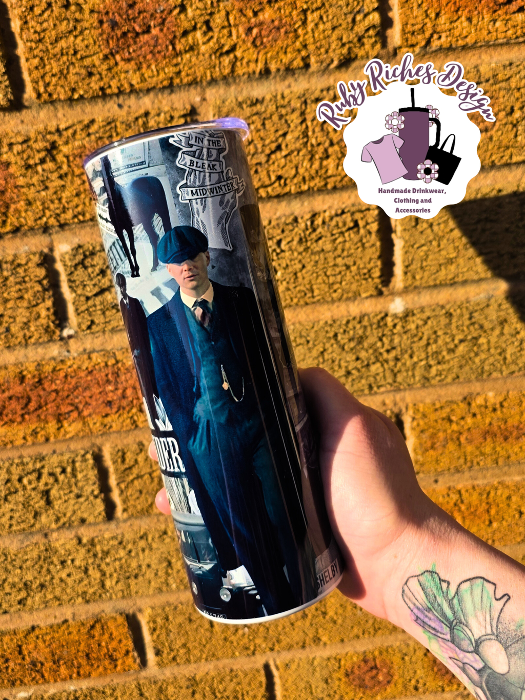 Peaky 20oz Double Wall Insulated Metal Tumbler with metal straw