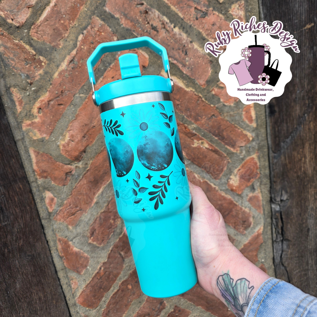 Moon Phase 30oz Leakproof Flip Lid tumbler