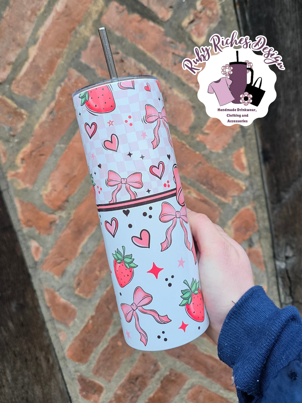 Bows & Berries 20oz Double Wall Insulated Metal Tumbler