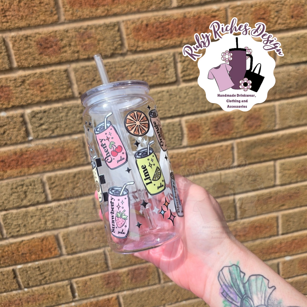 Fueled By Fizzy Drinks 16oz Vaccum Lid Plastic Tumbler