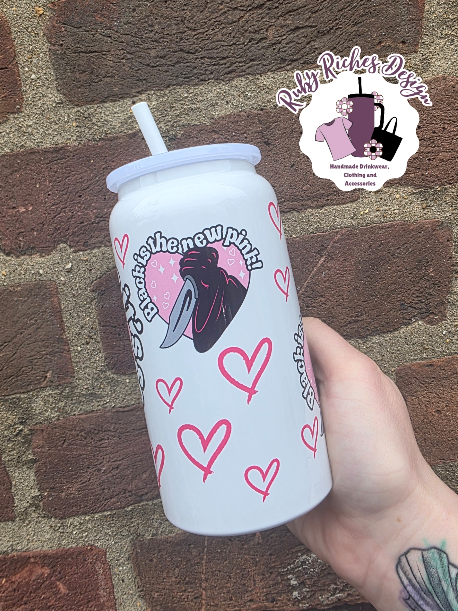 Ghost Face 16oz Double Wall Insulated Metal Tumbler