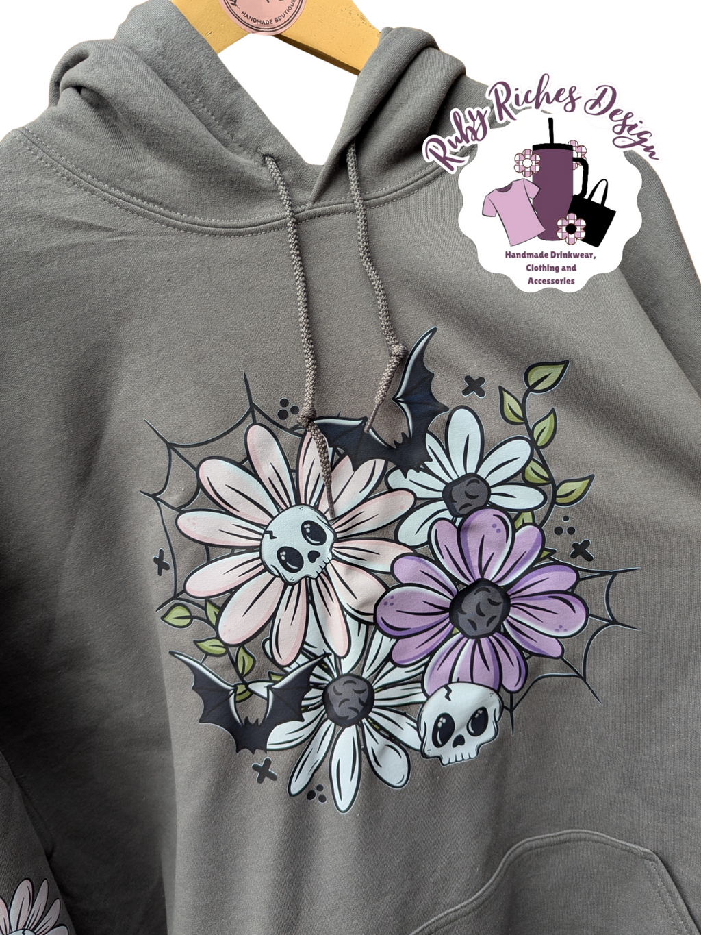 Pink And Purple Batty Design Sweatshirt