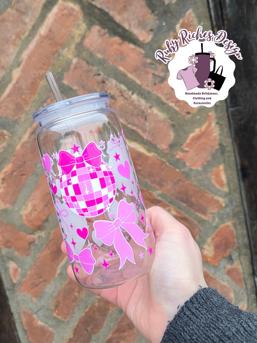 Disco Bows Plastic Tumbler