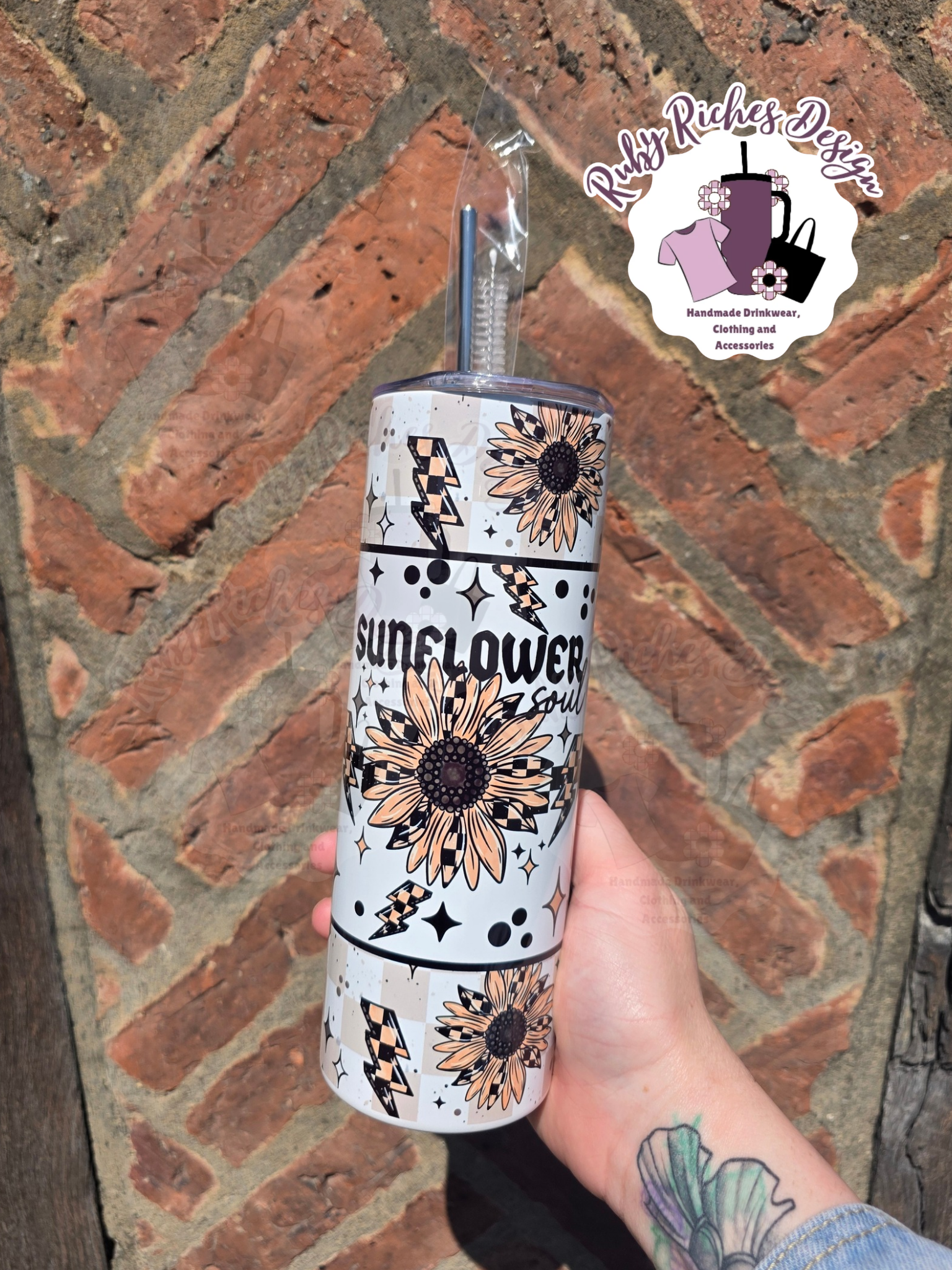 Sunflower Soul 20oz Double Wall Insulated Metal Tumbler