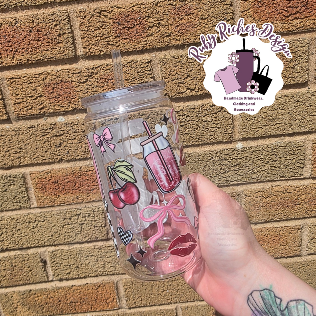 Very Cherry 16oz Plastic Tumbler With Vaccum Lid