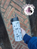 Black Bows 20oz Flip Lid Double Wall Insulated Water Bottle