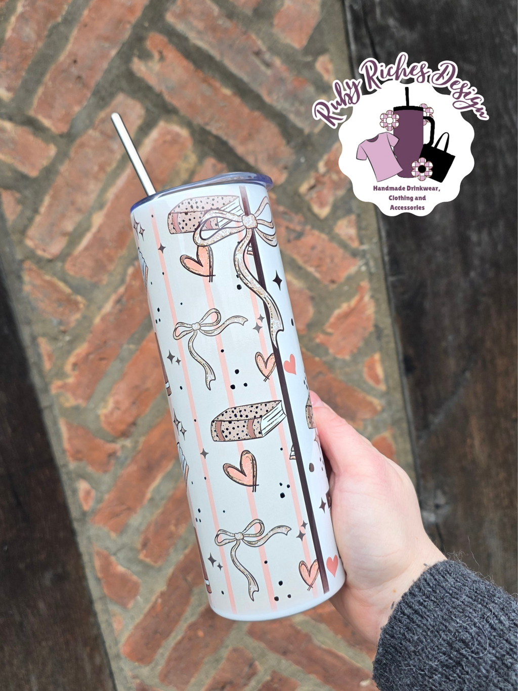 Read More Books 20oz Double Wall Insulated Metal Tumbler