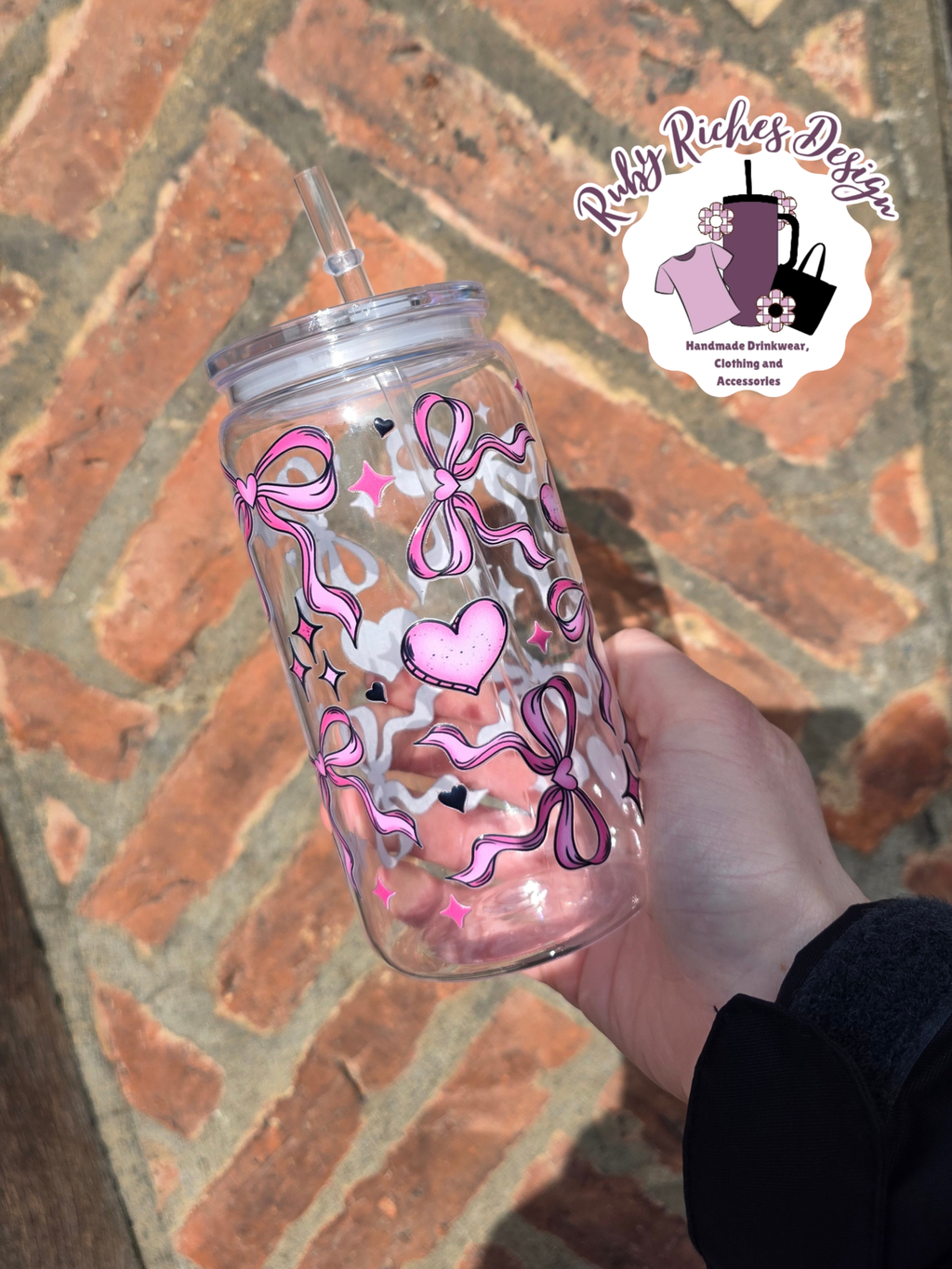 Hears & Bows 16oz plastic tumbler