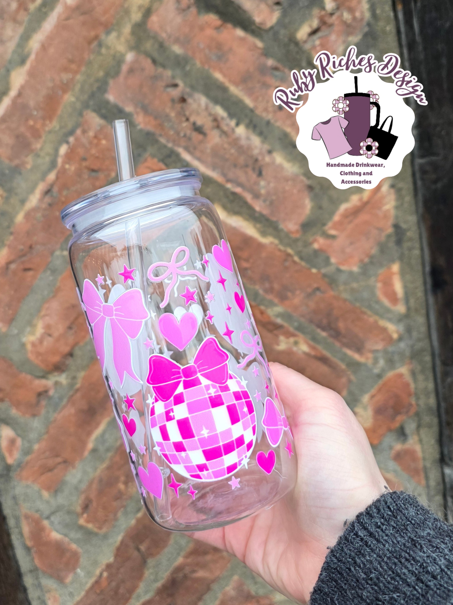 Disco Bows Plastic Tumbler