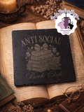 Antisocial Book Club Slate Coaster