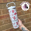 Country Western Theme 30oz Flip Lid Leakproof Double Wall Insulated Metal Tumbler
