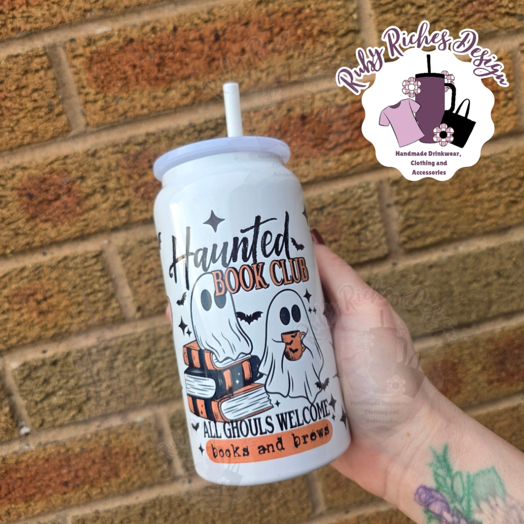 Haunted book Club 16oz Double Wall Insulated Metal Tumbler