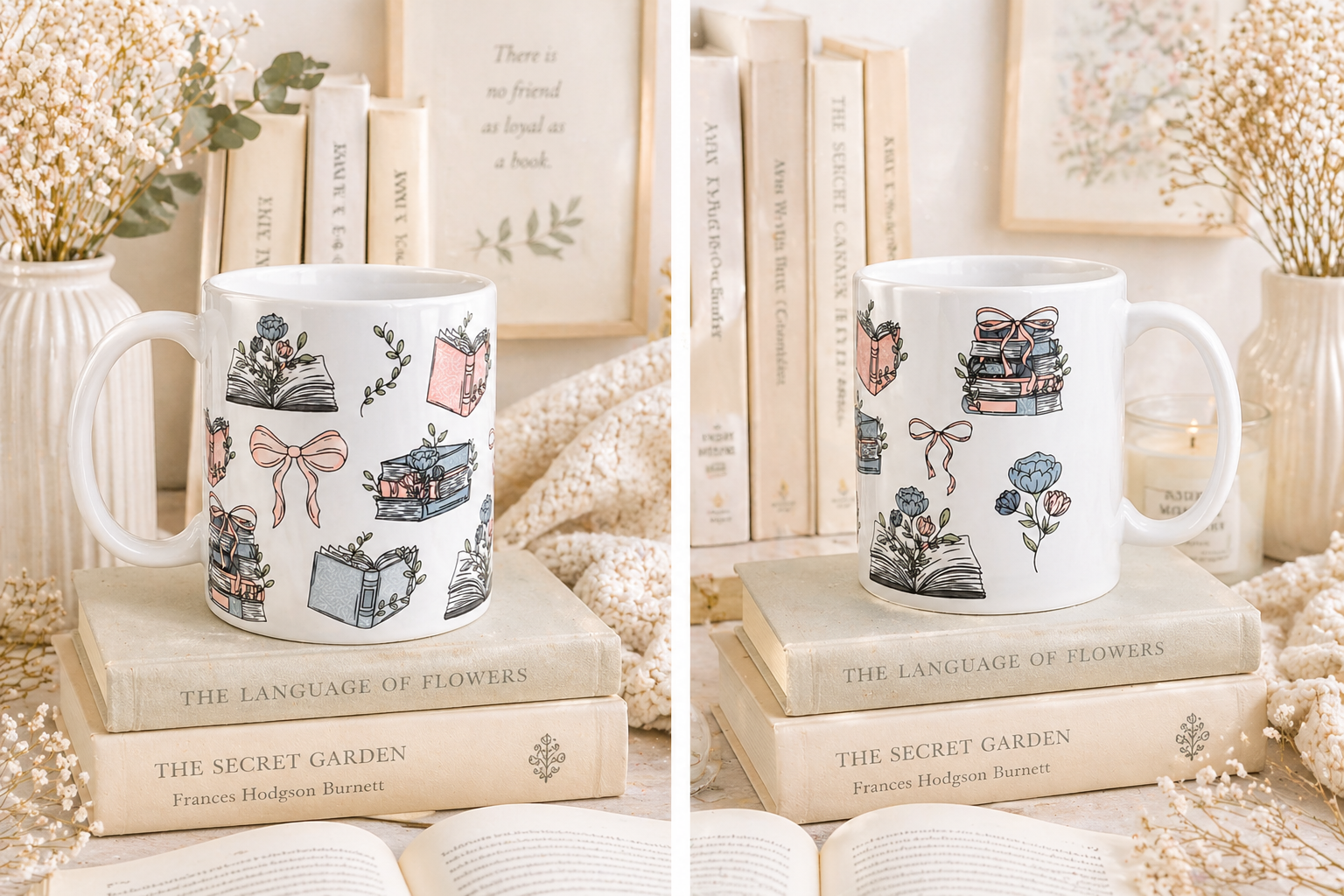 Books And Bows Theme Mug