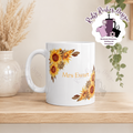 Sunflower Theme Custom Text 11oz Mug