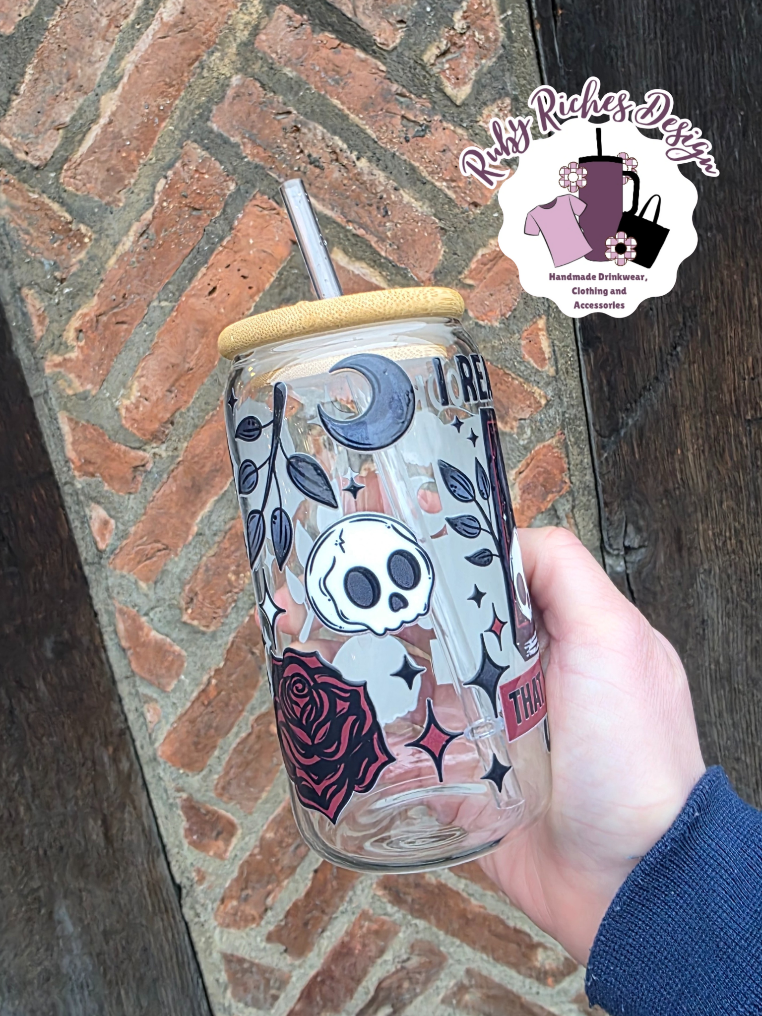 I Read Books That Come With A Warning Glass Tumbler